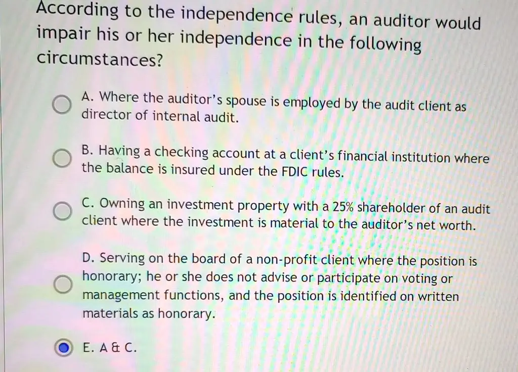 fdic auditor independence requirements - What are the requirements for the Fdicia audit