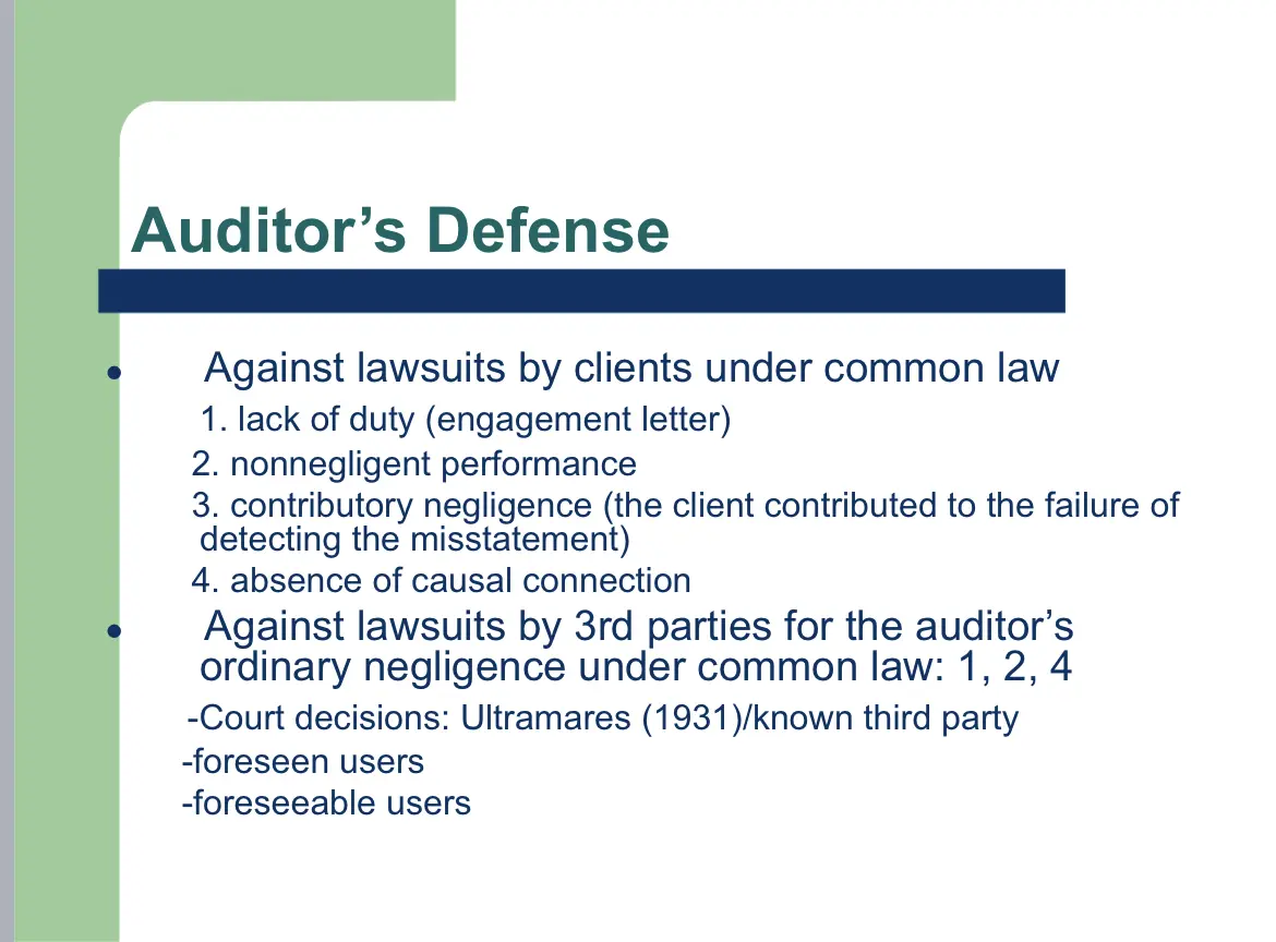 auditor negligence definition - What is negligence in accounting