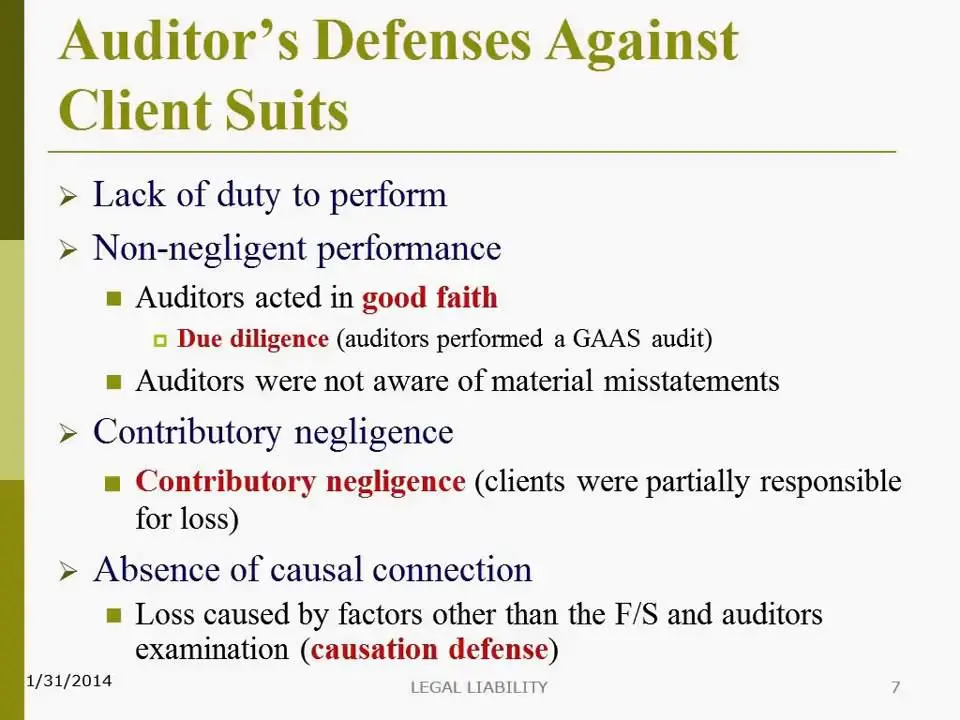 auditor negligence definition - What is the difference between negligence and gross negligence audit